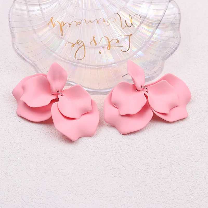 Korean Acrylic Petal Flower Tassel Dangle Earrings For Women Luxury Vintage Fairy Wedding Party Fashion Jewelry Accessories Gift XJ250722