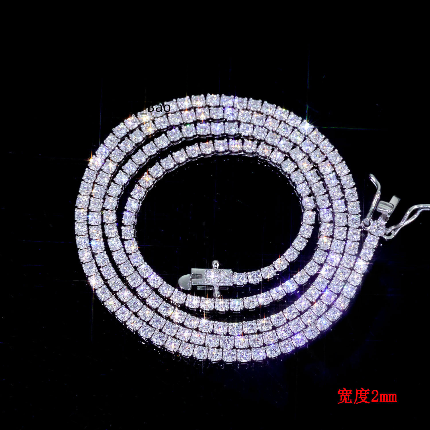 Pass Diamond Tester RTS Hip Hop Jewelry Charms Iced Out 2.0mm-6.5mm Lab Diamond 925 Silver VVS Moissanite Tennis Chain Necklaces