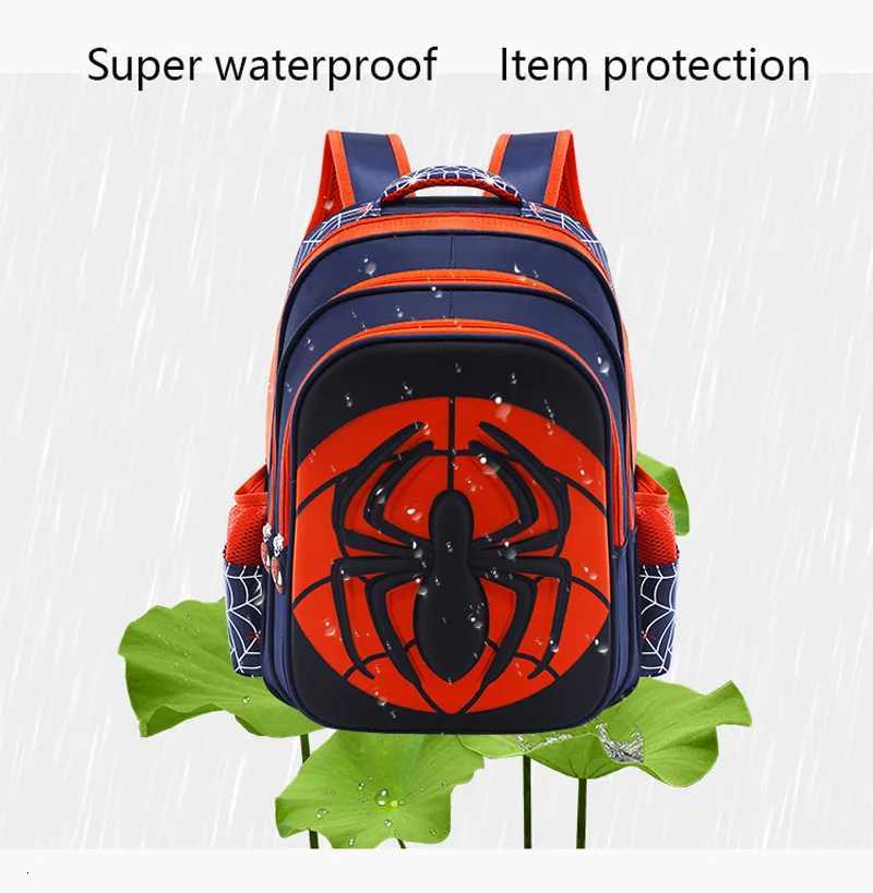 Spider Backpack + Pencil Case Set for Boys School Bag Elementary for Kids School Bag Cartoon Waterproof Primary Backpack Y250722