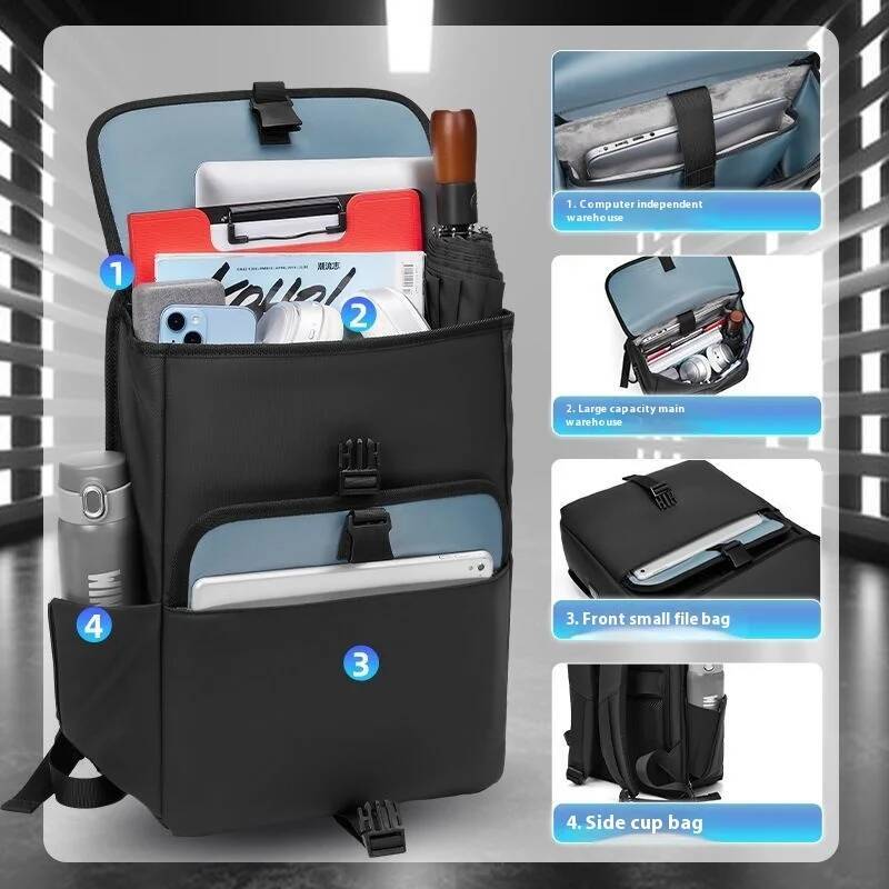 15.6 inch Laptop Men Waterproof Travel Backpack Vintage Casual for College Teens Women Black School Bag Mochilas high-quality