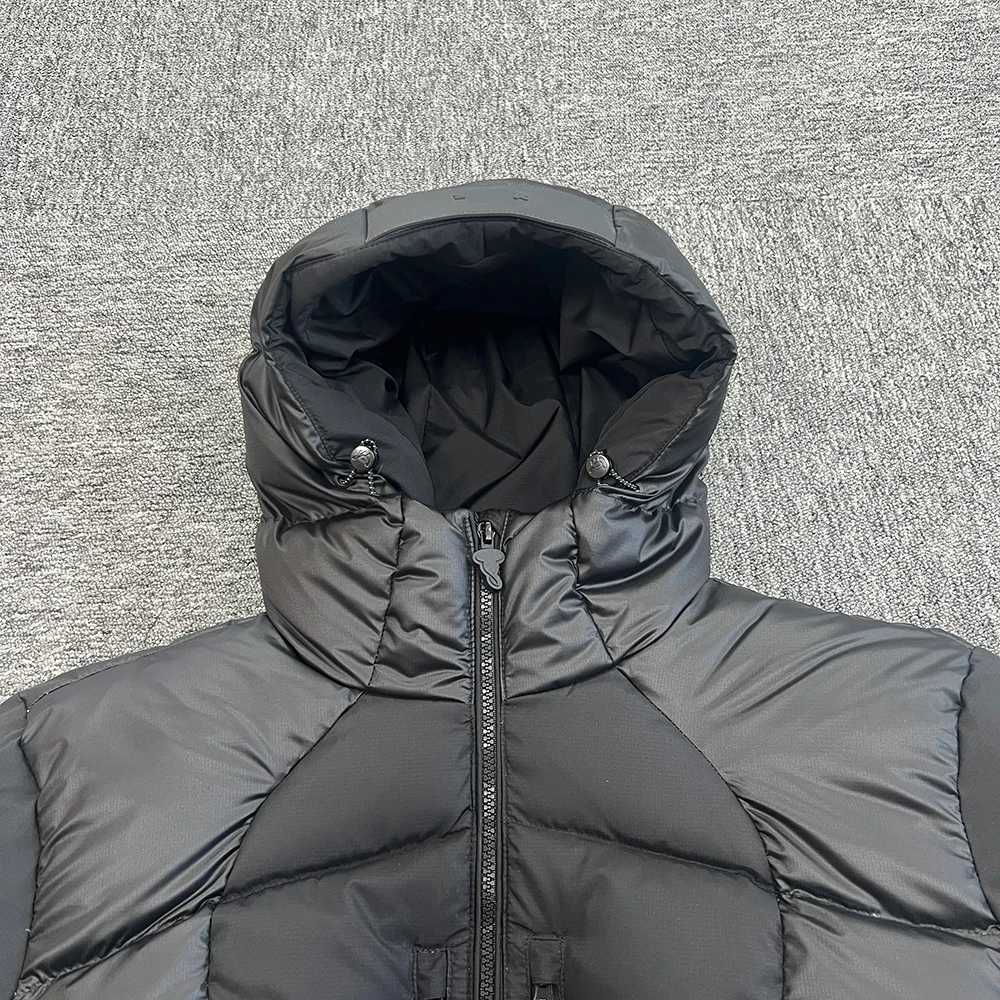 Wave Puffer Jacket Black Warm Mens Thick Winter Hoodie Casual Fashion Down Jacket Streetwear Clothing W250722