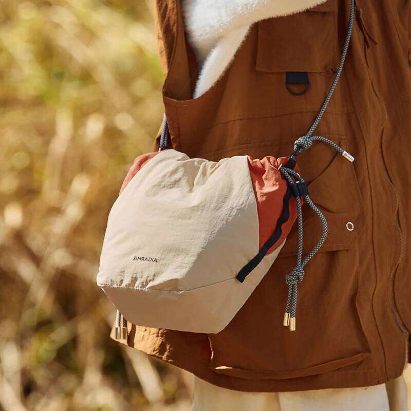Oxford Women's Shoulder Anti-Collision Camera Crossbody Bag Waterproof Magnetic Buckle Drawstring Design For Outdoor Travel