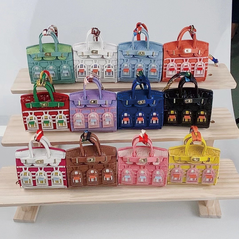 Mini bag small house decoration cute and creative small window car key keychain decoration headphone bag red envelope 250722