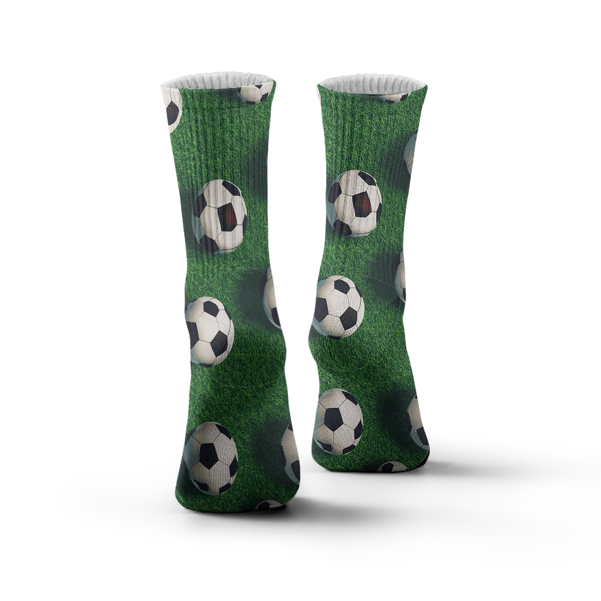 Soccer Field & Balls Unisex Tube Designer Socks C081