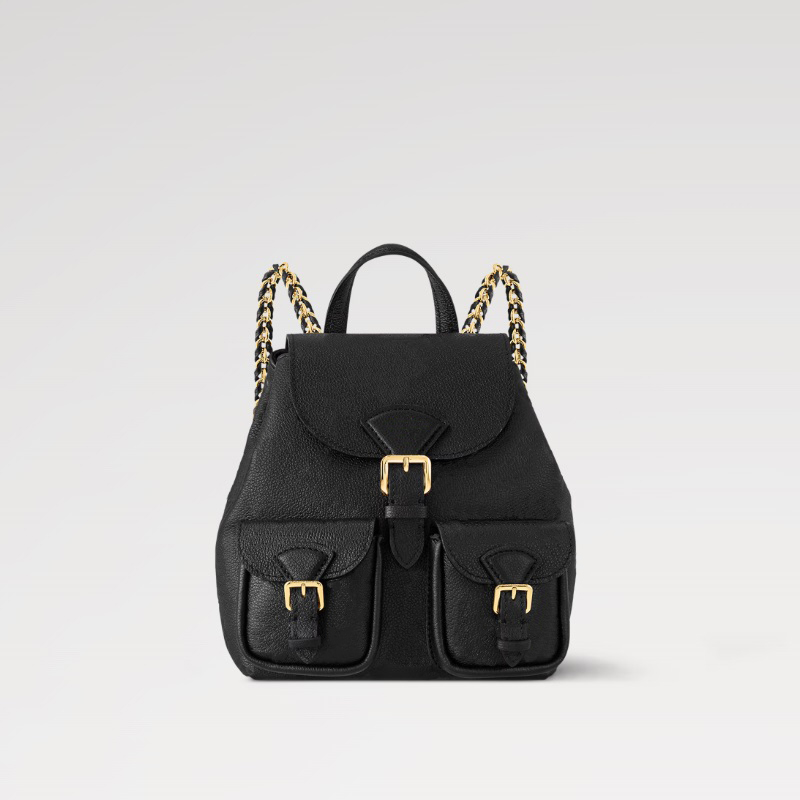 Fashion Backpack Outdoor Women's Bag Solid Color Leather Classic Logo Printed Design Front Double Pocket 22cm Shoulder Bag