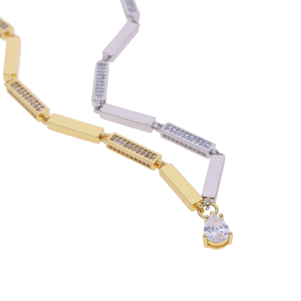 sdzstone 2025 New Multi Color Spliced Bamboo Chain Bling Cubic Zirconia For Women Fashion Elegant Geometric Jewelry