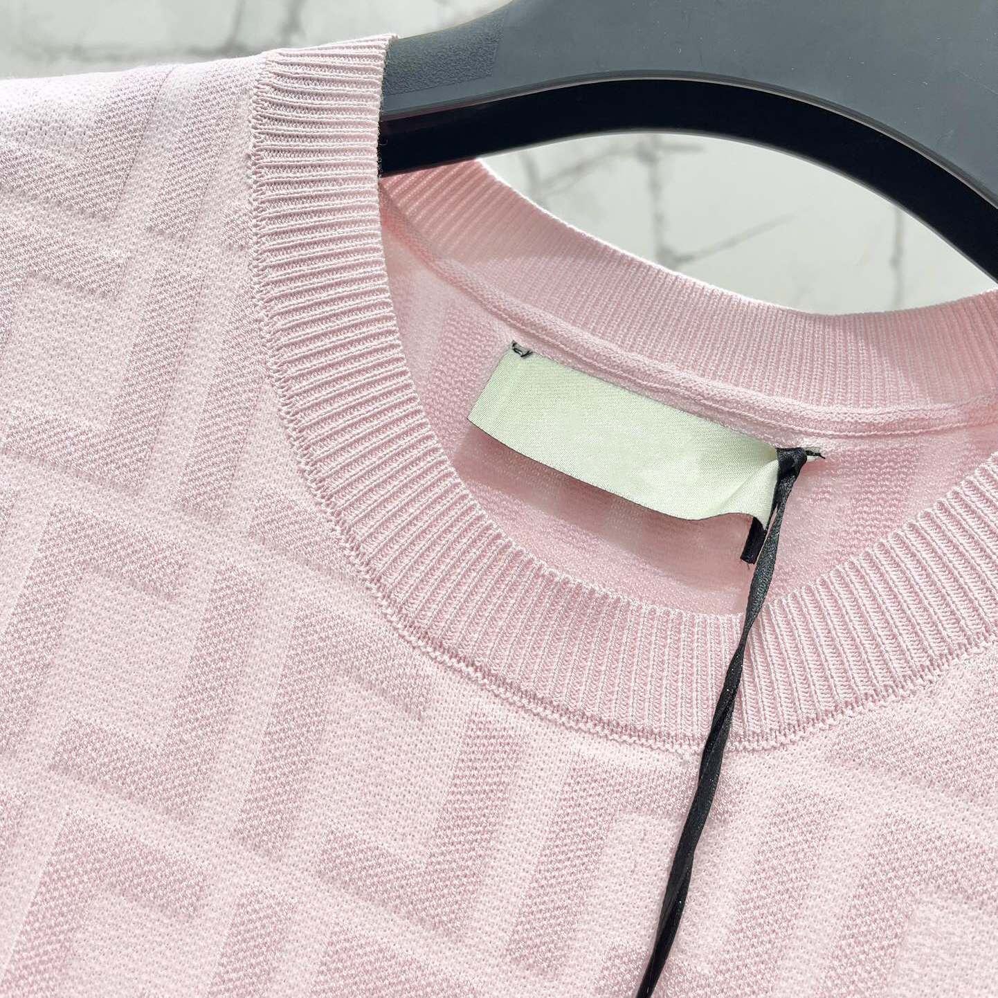 Designer Women's Short sleeved Knitted Dress with Classic Pattern Embroidered Print Round Neck Spring and Autumn Fashion Women's Wear