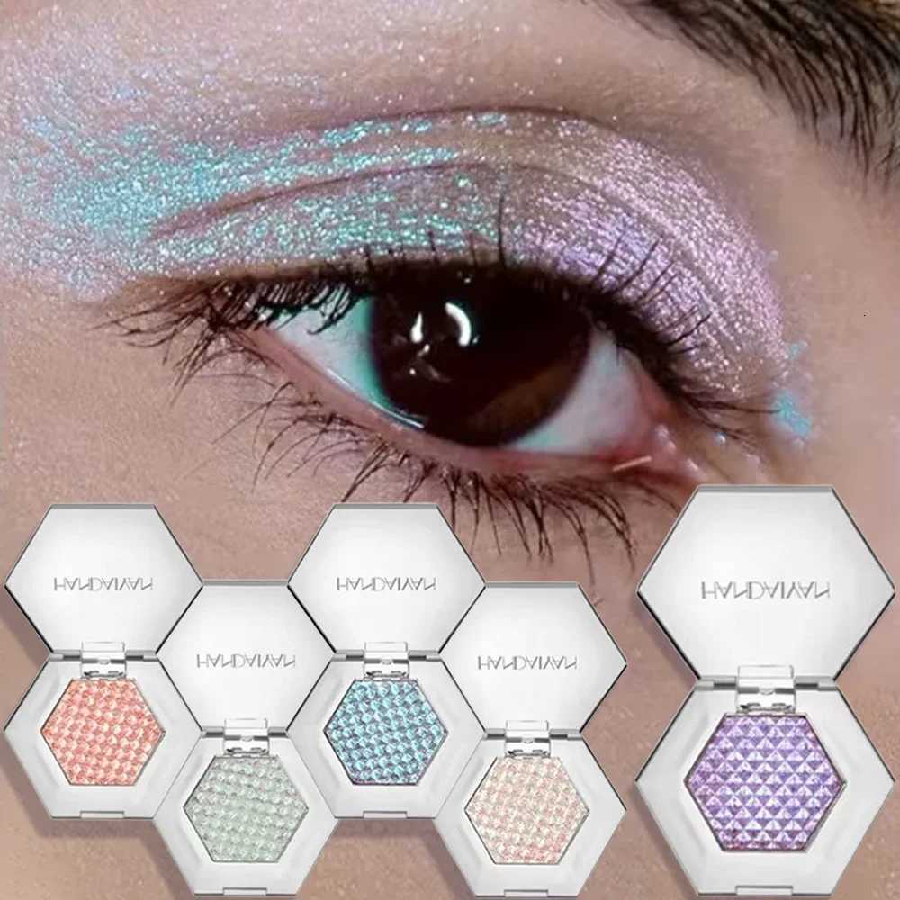 Hexagonal Eyeshadow Palette Fine Glitter Holographic Highlighter Chameleon Mashed Potato Ultra-Fine Brighten Makeup Palette W250722
