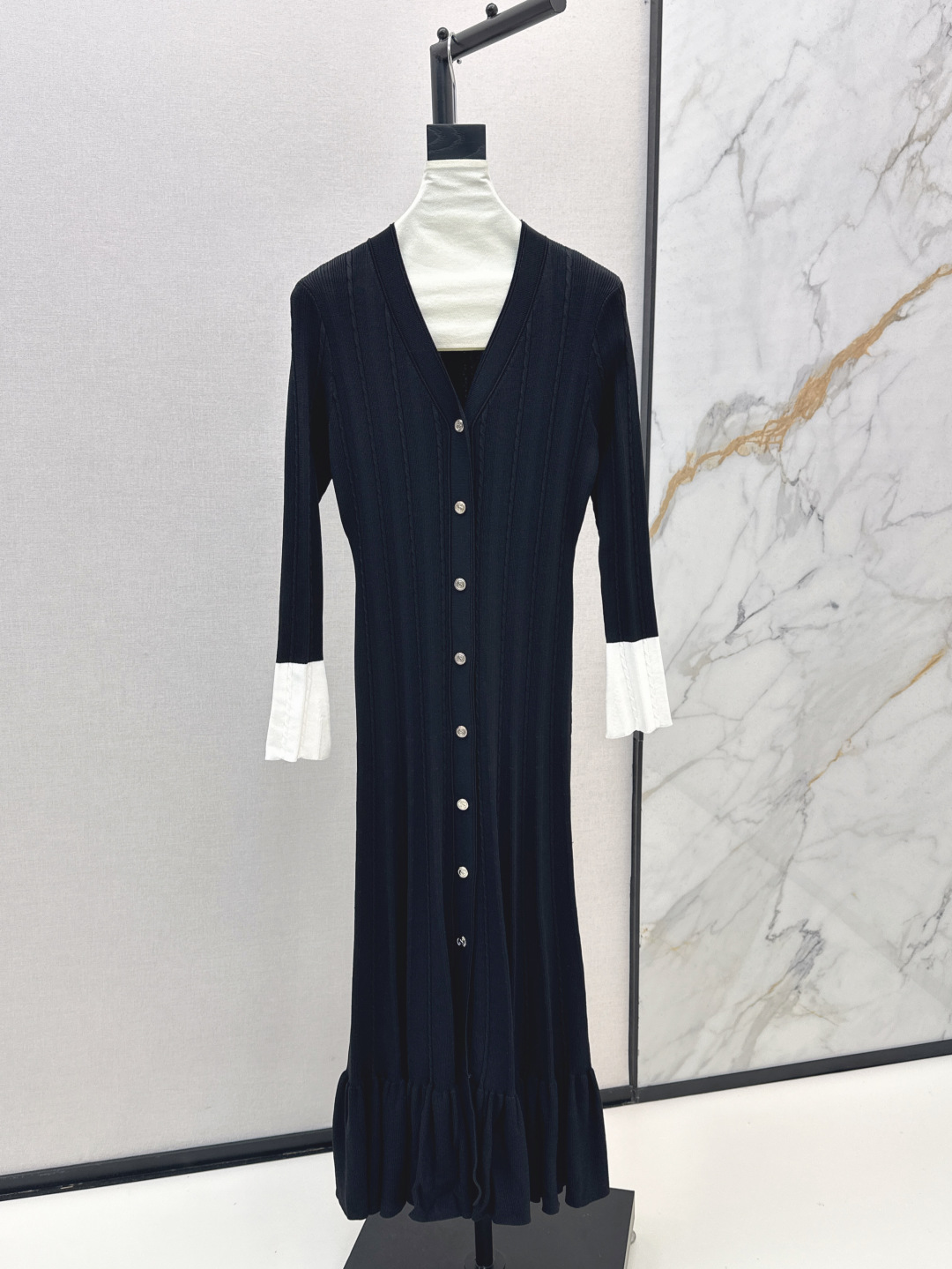 dress wedding guest dress for women designer dress Designer Summer Dresses black knitted long-sleeved midi dress white dress dresses birthday dress women dress