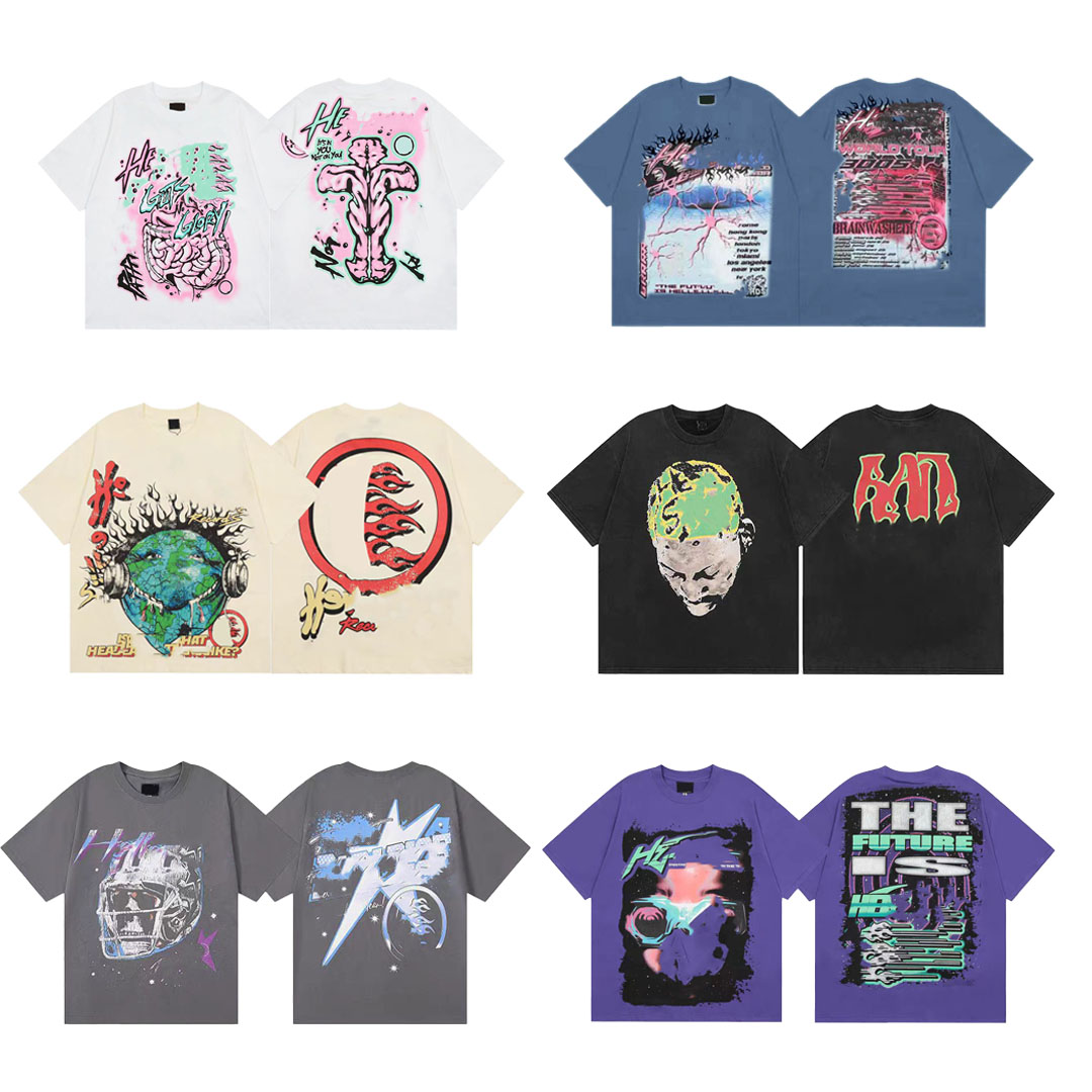 Designer Mens T-shirt Hip Hop Style Tops Trendy Graphic Cotton Shirts Mens Womens Summer Breathable Streetwear