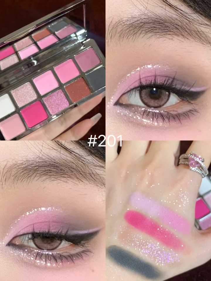10 Colors Eyeshadow Palette Matte Shimmer Waterproof Sweatproof Long-lasting Shining Glitter Shadow Makeup 601 W250722