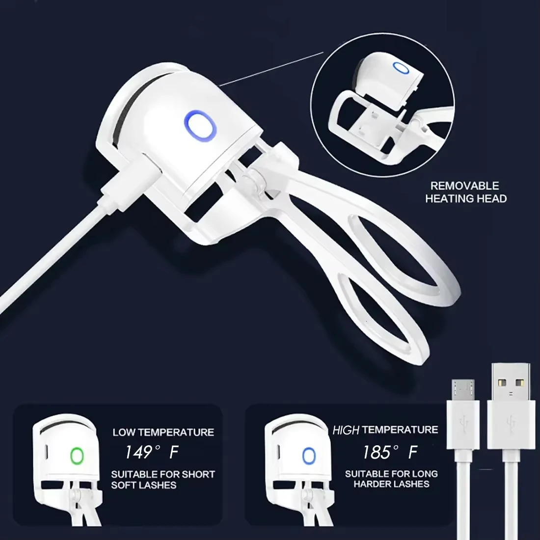 1pc ABS Electric Eyelash Curler Modern Beauty Eye Instrument For Home Long-Lasting Curl Electric Eye Lash Perm Eyelashes Clip 250716
