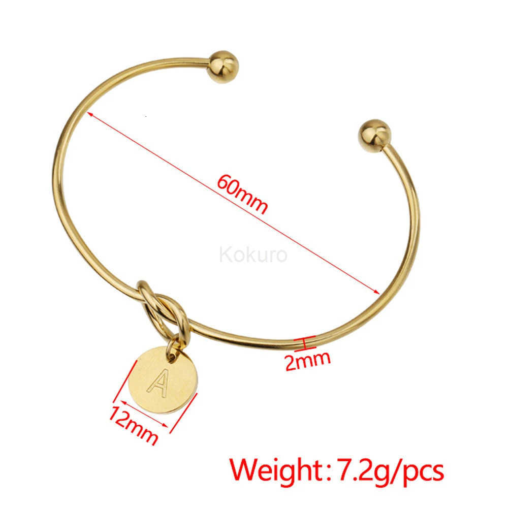 14K Gold Plated Birthstone Initial Bracelets for Women Bridesmaid Proposal Gift Love Knot Cuff Bangle Bracelet Birthday Gifts M250722
