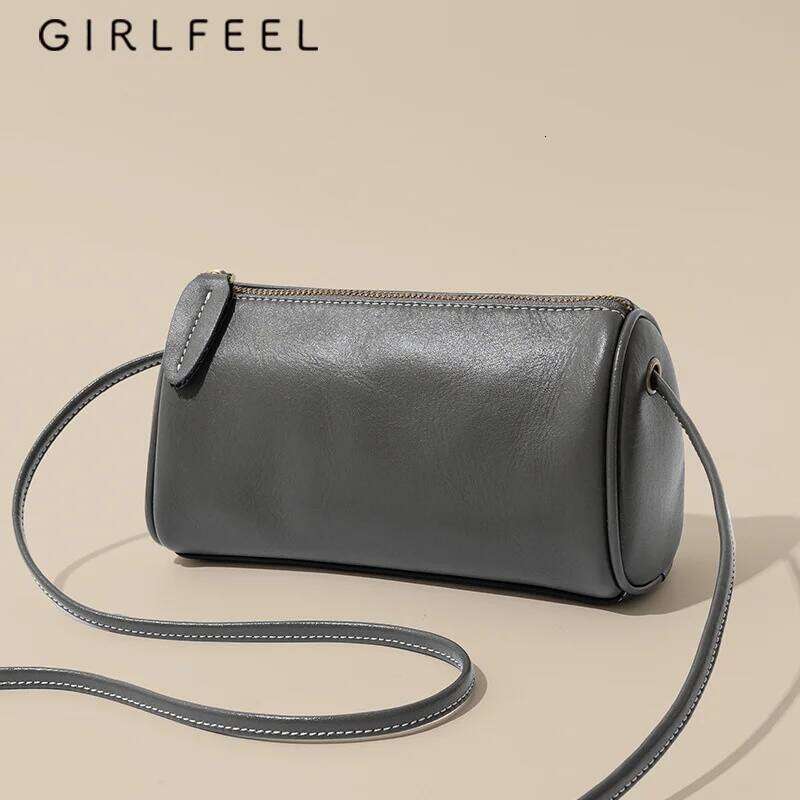 Genuine Leather Women Spring Summer Crossbody High Grade Textured Niche Pillow Mini Bag Shoulder Bags 5.