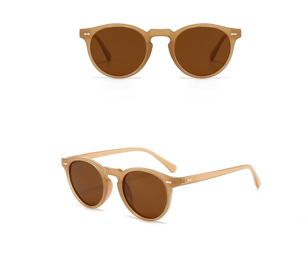 Designer Sunglasses For Women Retro Round Frame Sunglasses Luxury Polarized Lens Goggle Pilot PC Frame Oversized UV400 Eyewear Luxury Style Sunglasses