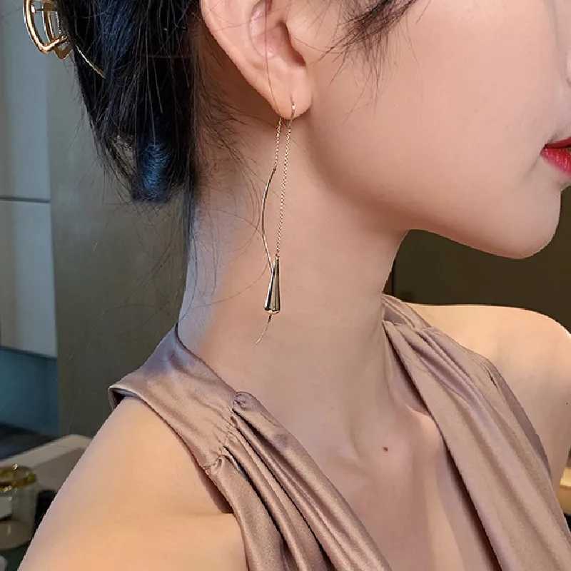 Fashion Simple Water Drop Design Earrings Ear Line For Women 2022 Exquisite Tassel Earrings Jewelry Friend GiftXJ250722