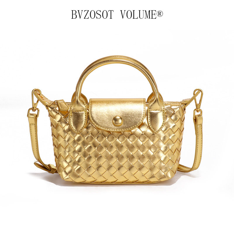 Hand knitted style bag, fashionable single shoulder dumpling shaped for commuting with sense of high end and affordable a hand - held bag