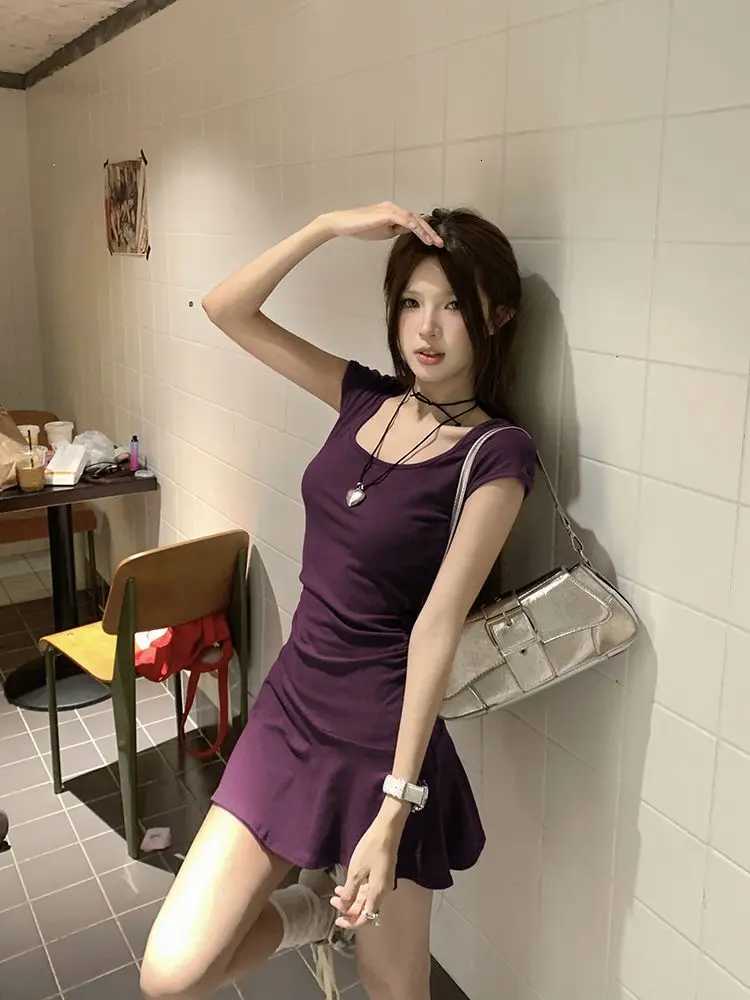 New Women Slim Temperament Black Mini Dress Sexy Summer Knit Waist Skirt Spice Girls Dresses Bodycon Dress High Quality XJ250722