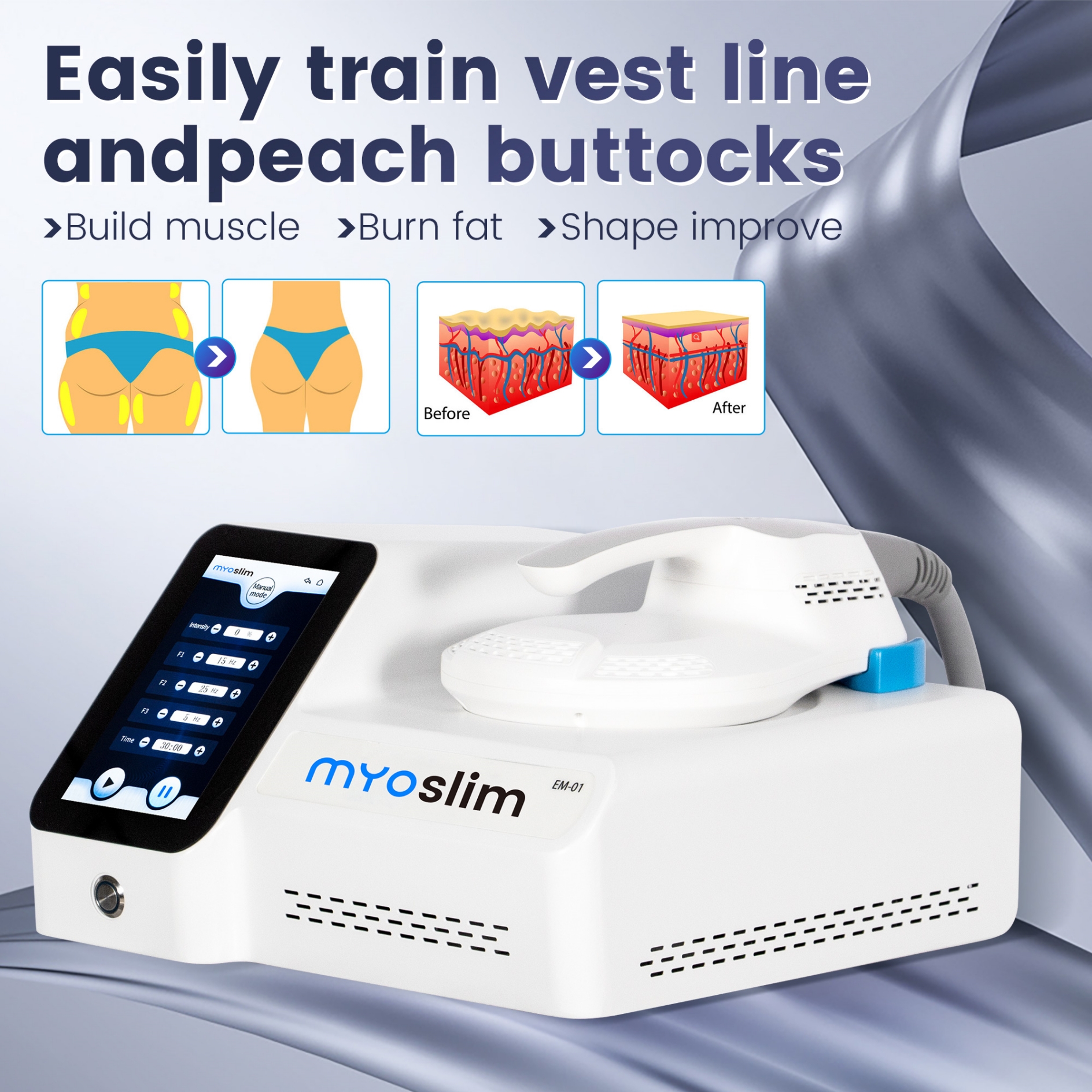 Portable EMS Body Sculpt Machine New Household Fat Sculpting Slimming Technology Muscle Stimulation