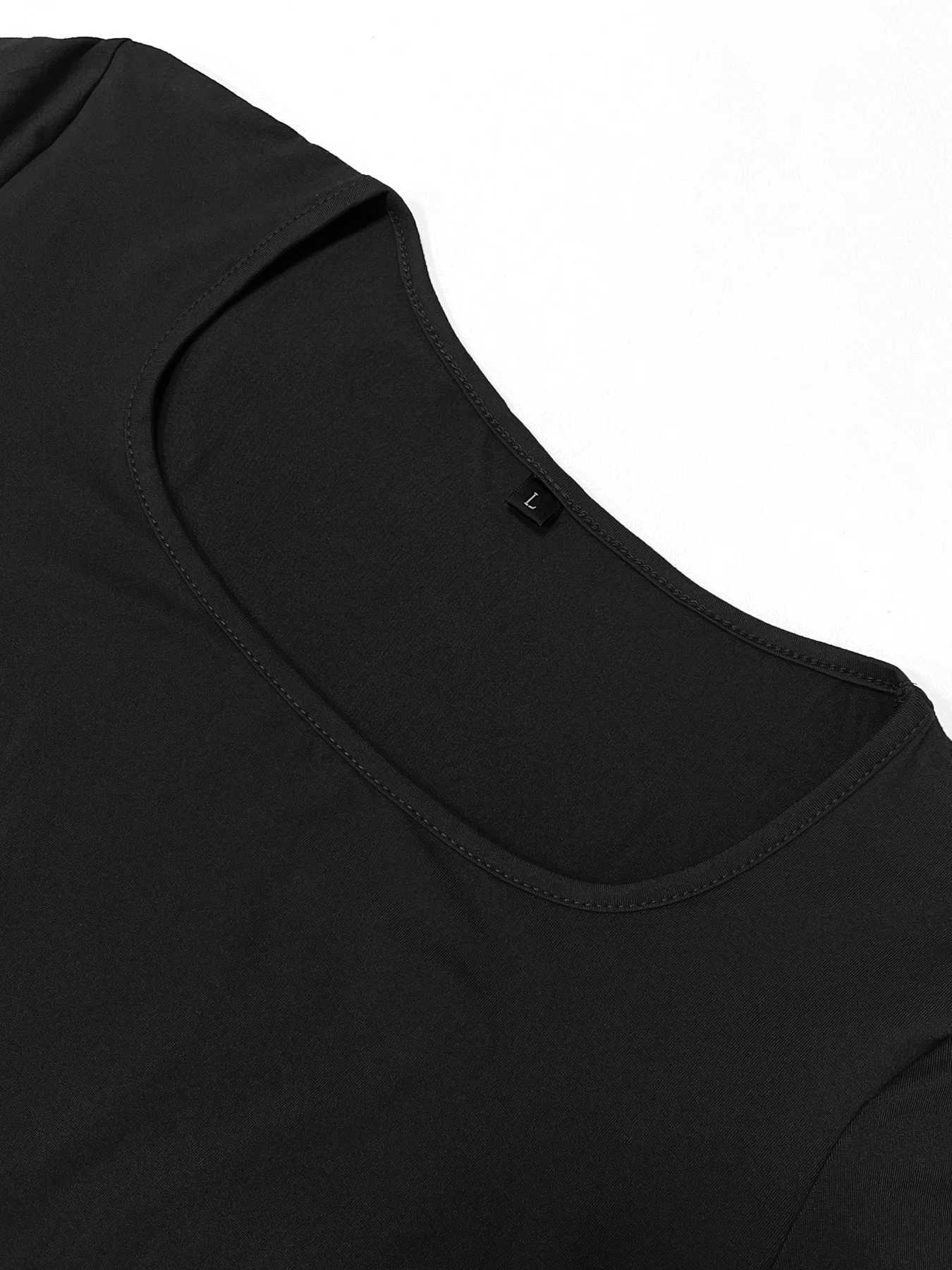 Womens Solid Long Sleeve Bodycon Dress Chic Basic Minimalist Casual Fashion Scoop Neck Long Dress Womens Wear XJ250722