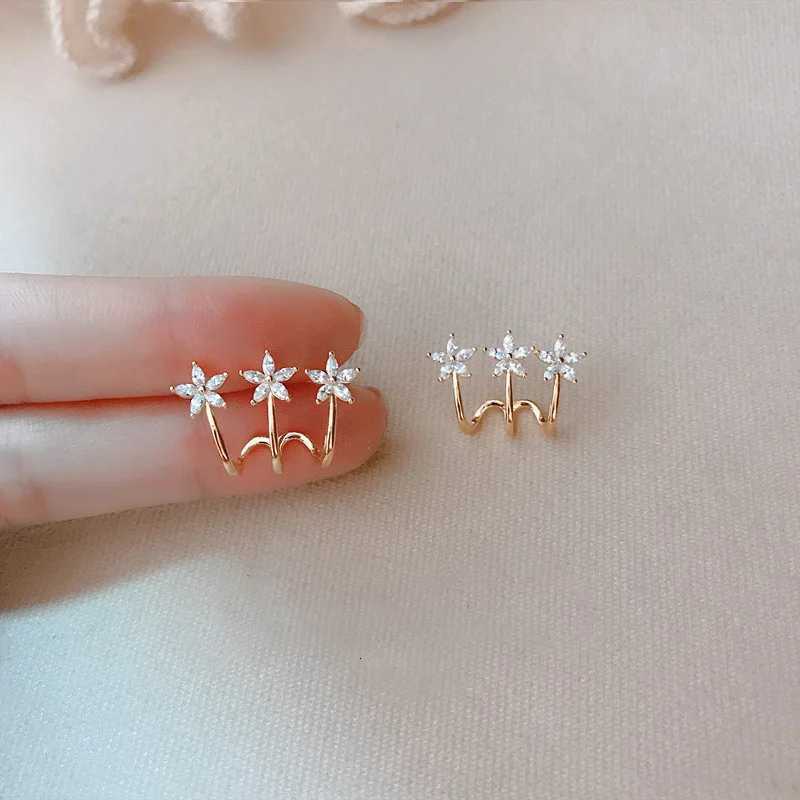 New Exquisite Zircon Flower Drop Earrings for Women Korean Elegant Luxury Long Tassel Earring Girls Party Temperament Jewelry XJ250722