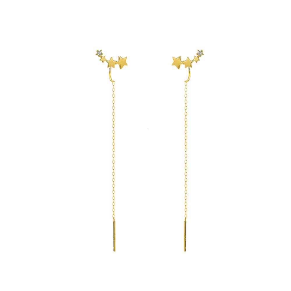 100% Authentic Long Tassel Ear Wire Trend Silver Color Crystal Earrings For Women Fashion Womens Jewelry Accessories Gift XJ250722