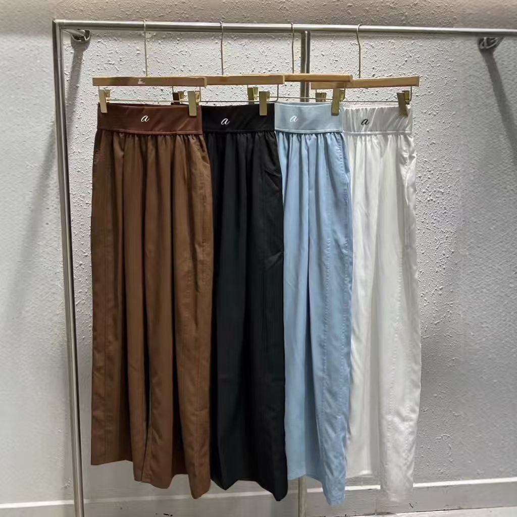 Women Yoga Wear Long Loose Trouser Joggers Jogging Straight Wide Leg Pants Long High Waist Training Strap Pants A722