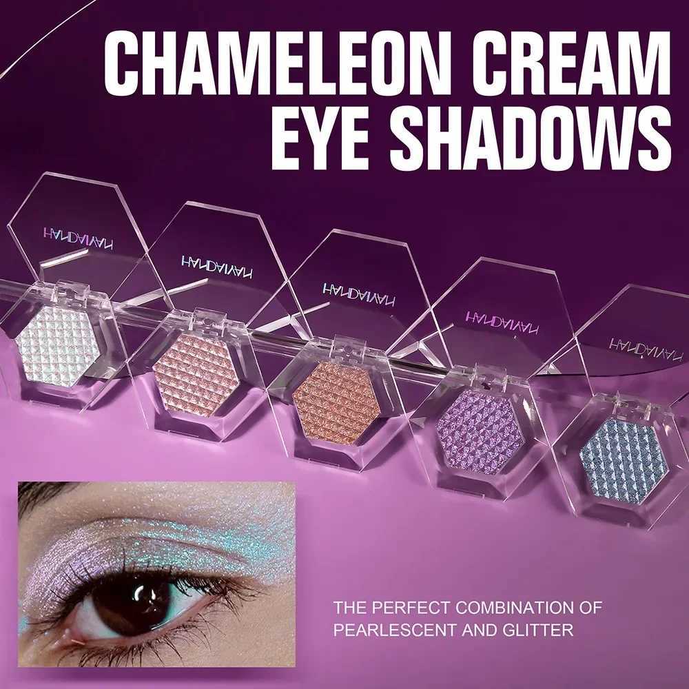 Hexagonal Eyeshadow Palette Fine Glitter Holographic Highlighter Chameleon Mashed Potato Ultra-Fine Brighten Makeup Palette W250722