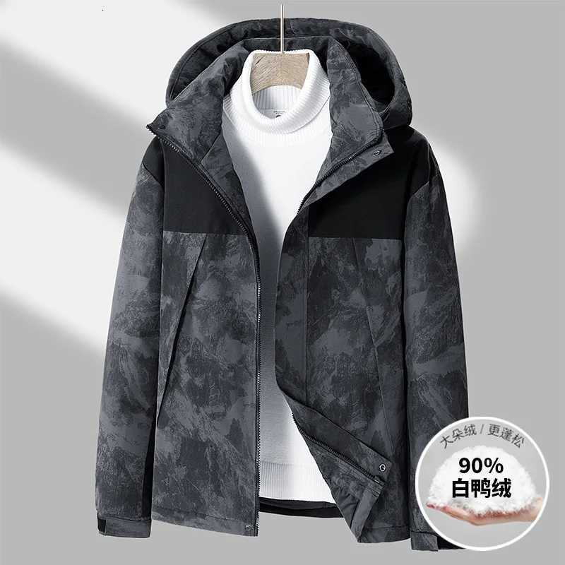Mens Down JacketAutumn Winter White Duck Down Filled Warm Korean Style Casual Down JacketFashion Jacket Coat W250722