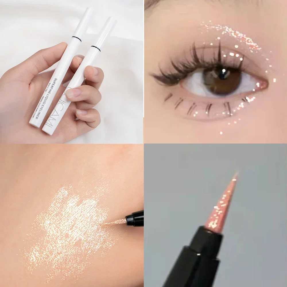 Shimmer Highlighter Pencil Smooth Long Lasting Waterproof Diamond Champagne Gold Pink Brighten Eye Shadow Liner Silkworm Pen W250722