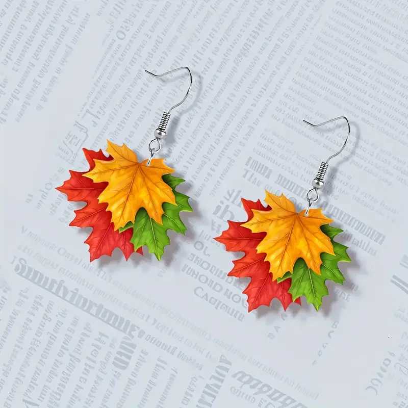 Vintage Vacation Style Acrylic Dangle Earrings Fashionable Mle Design Iron Ear Needle Non-Plated Chic Drop XJ250722