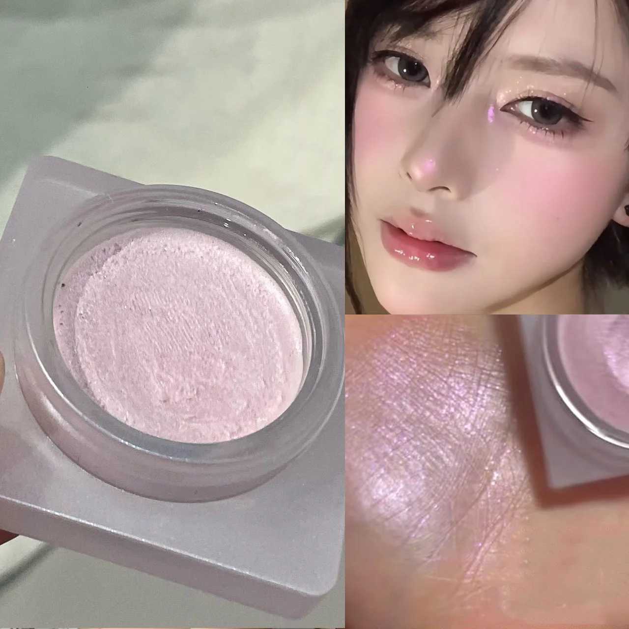 Highlighting Powder Lescent Fine Mashed Soft Texture Non-Flying Powder Natural Brightening Long-Lasting Highlighter Palette W250722