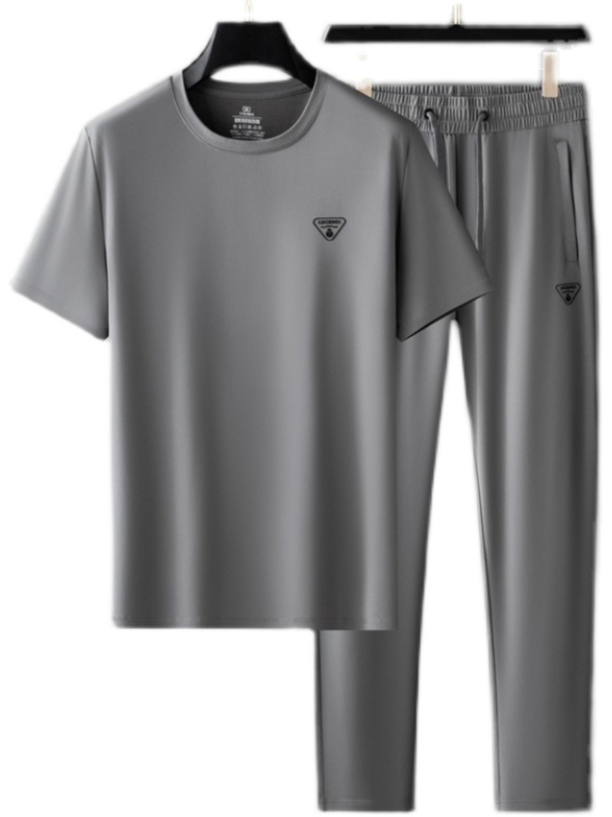 Men's Tracksuits Design Brand 2025 Men's Summer Lightweight Short-Sleeve Loose Pants for Middle-Aged Men, Cotton Two-Piece Set