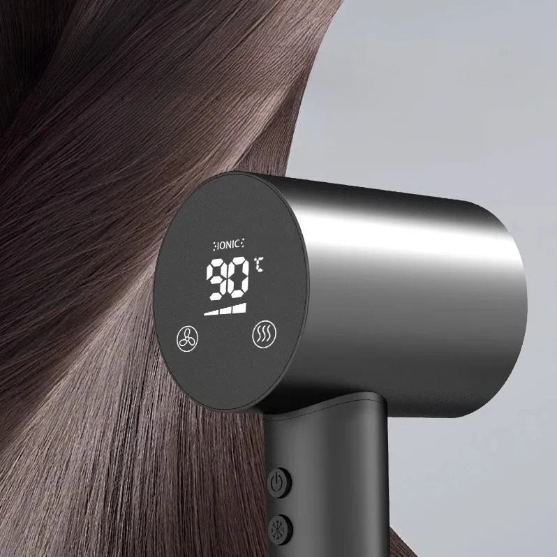 Electric Dryers with Display MuteHairdryer Hair Care Drier Safety Anion Professional temperature control Blow Powerful High speed