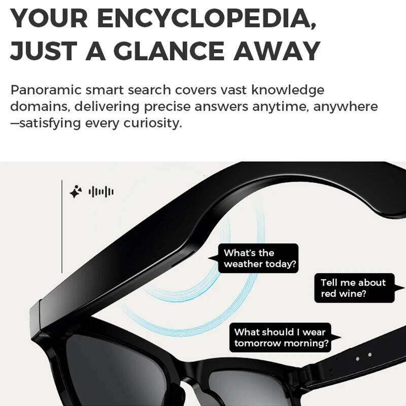 AI Smart Glasses Camera Video Translation Sunglasses Men Women Bluetooth Call Music Touch Eyewear Blue Light Protection Shades