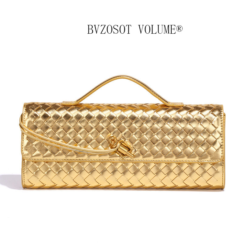 Fashion Hand - knitted Evening Baguette Bag Accordion Bag Horizontal - style Handheld Single - shoulder and Cross - body Bag bags