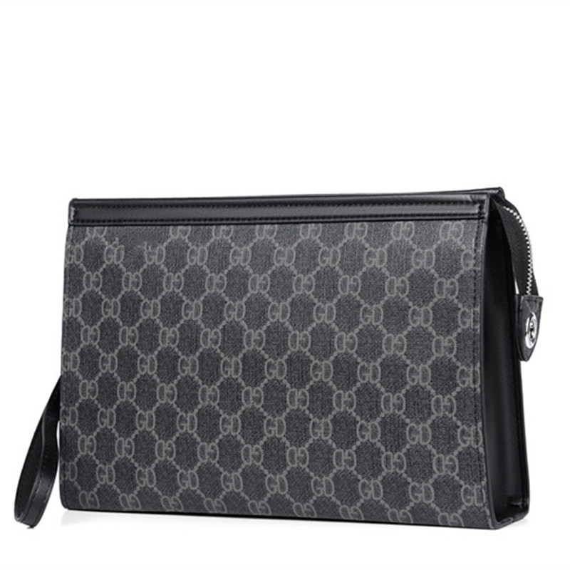 Checkerboard pattern handbag high-end business leisure men's handbag large capacity men's handbag cross-border wholesale 2025s hot
