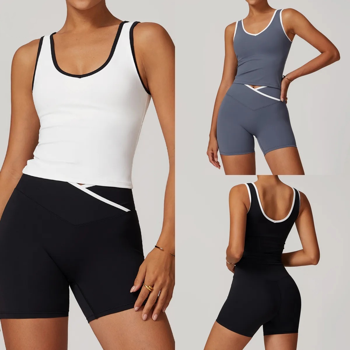 O586 Donne Donna Wight Shoch Cink Yoga Terca Croci Croci Alta Shotti Stratti Sp…