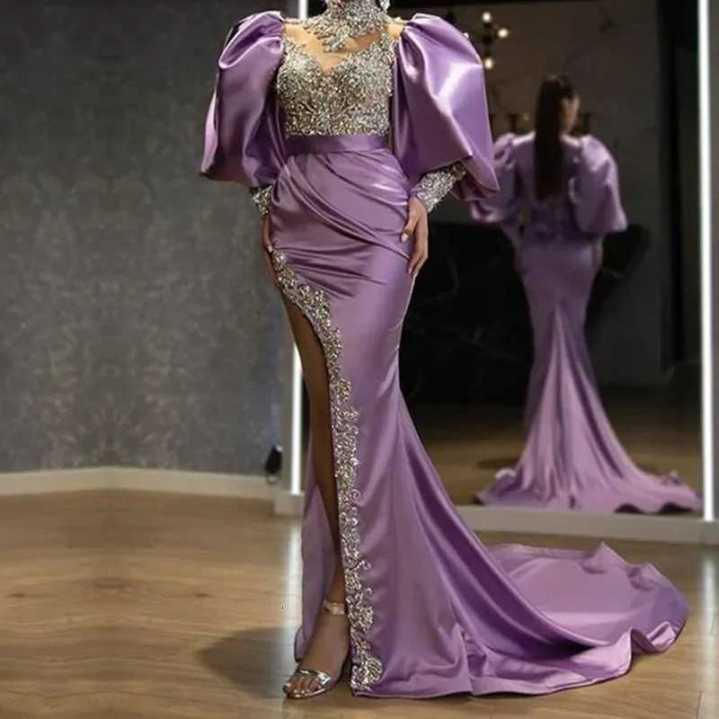 2024 New Style European American Cross-border Princess Sve Hip-hing Long Skirt Tail Golden Evening Dress XJ250722