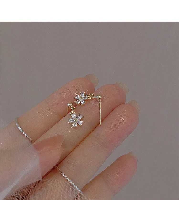 New Fashion Trend Design Elegant Delicate Korean Sweet Knot Bow Heart Zircon Tassel Earrings Women Jewelry Party Girl Gift XJ250722