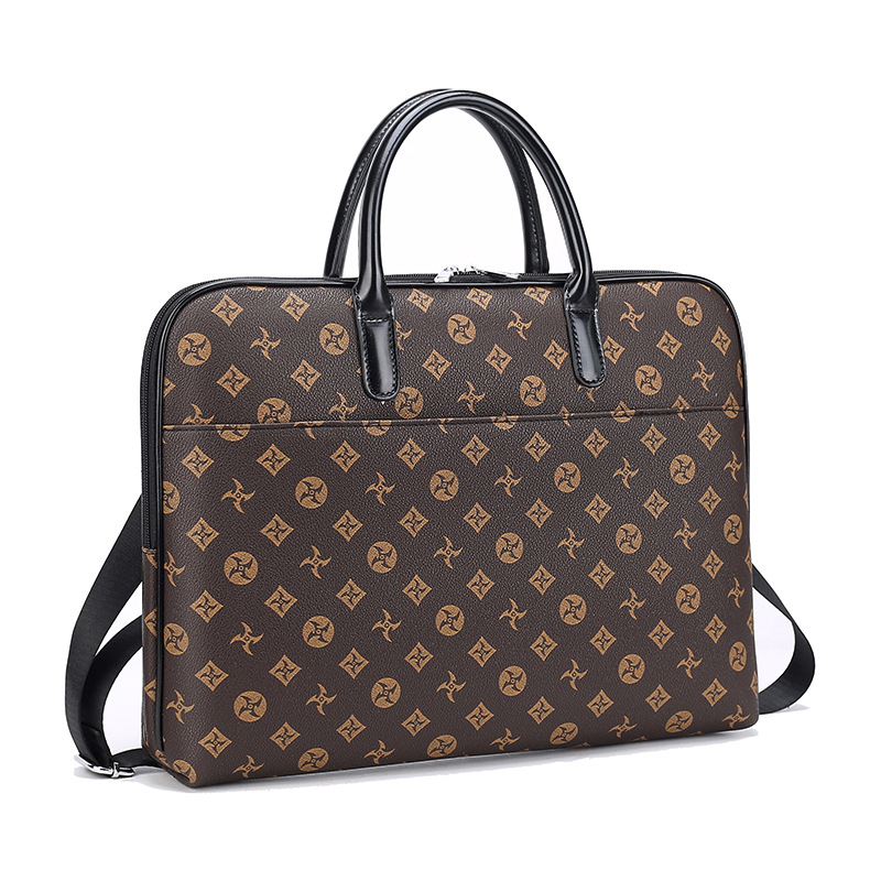 Printed bag handbag business computer briefcase one shoulder crossbody bag women one shoulder document 2025