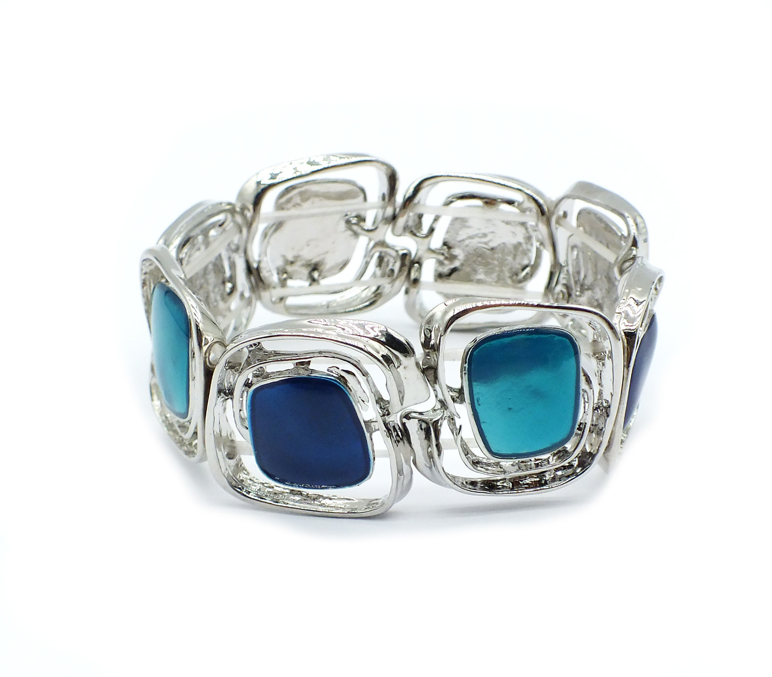 Oil Drip Hollow Geometric Elastic Bracelet Light High-End Feel Unique Design Hand Jewelry for Women - view 7