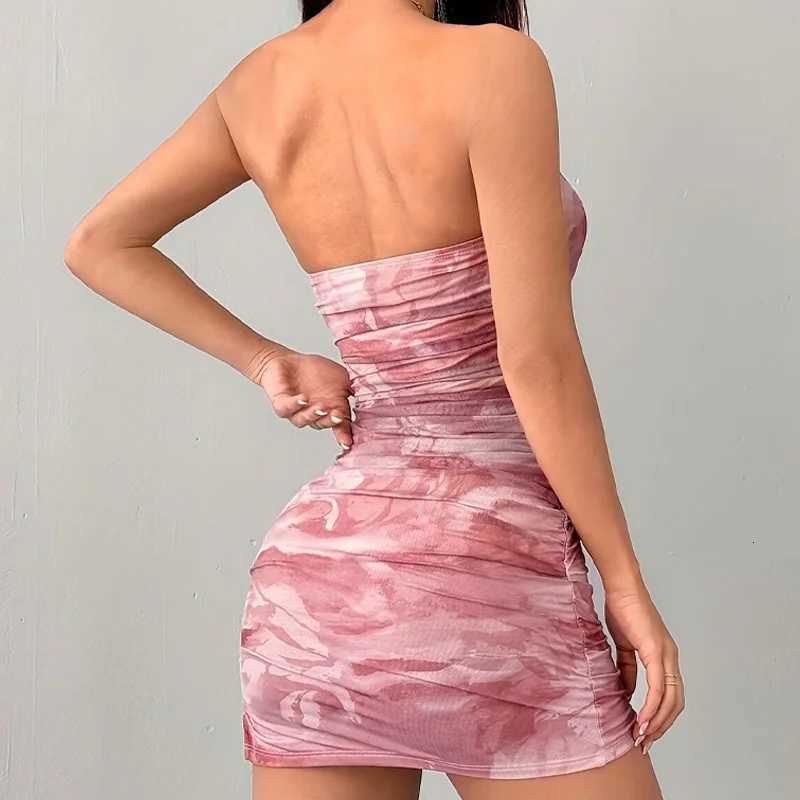 2025 Summer Y2K Womens Dresses Sexy Spaghetti Straps Printed Dress Low Sleeveless Mini Dresses Slim Off Shoulder Party Dress XJ250722
