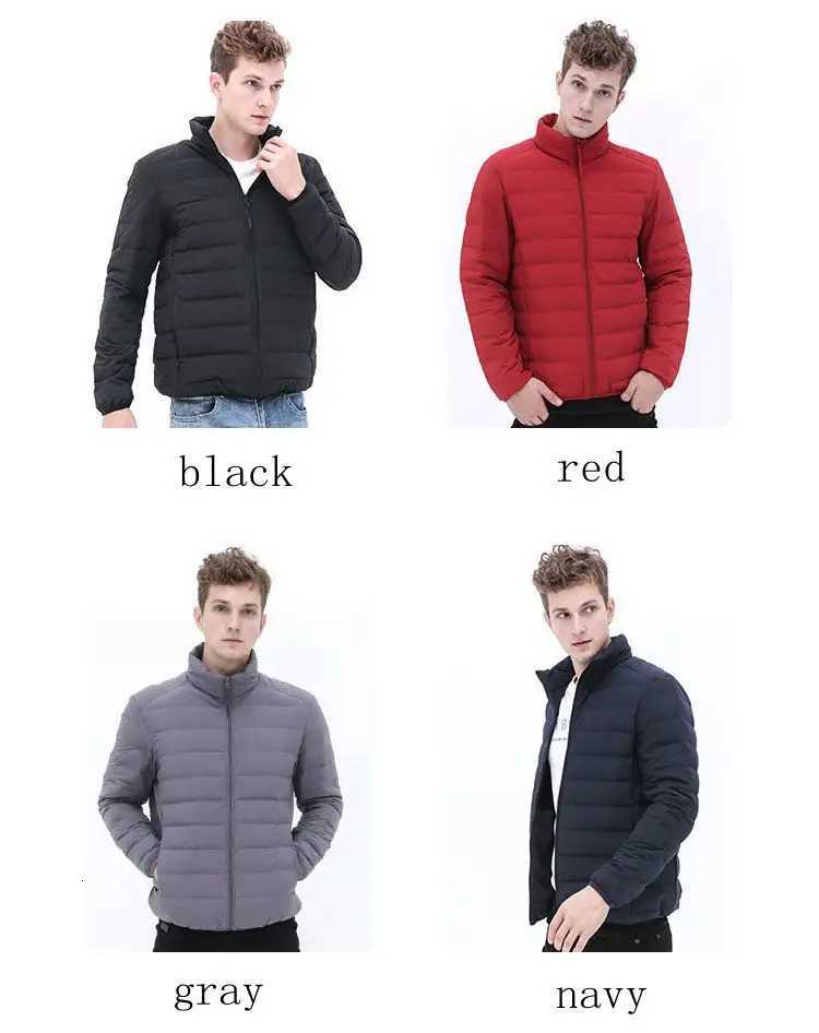 Matt Fabric Ultra Light Down Jacket Men Winter Mens Down Jacket Windbreaker Feather Jacket Men Lightweight Portable Warm Coat W250722