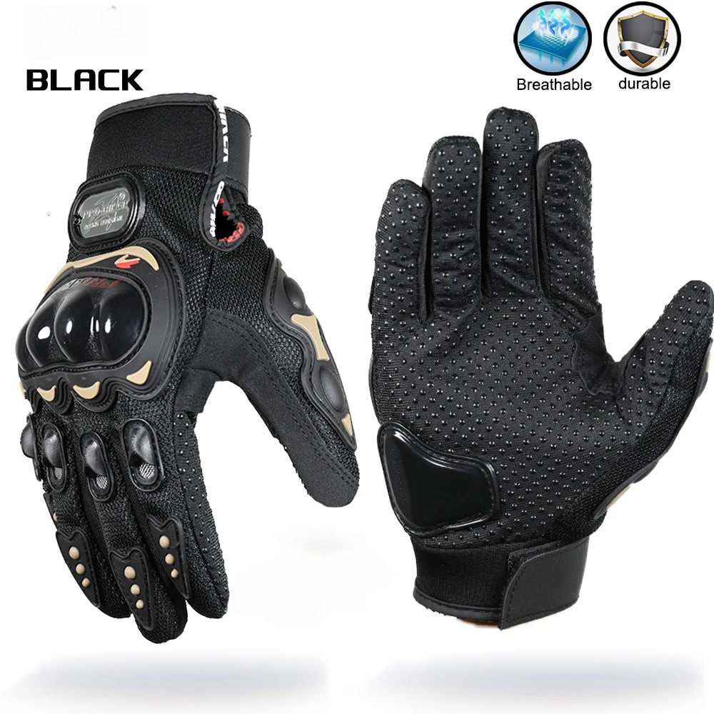 Men's Motorcycle Full Finger Gloves Cycling Equipment Wearable Lady Knight Racing Glove Guantes Moto Protective Gear Mittens