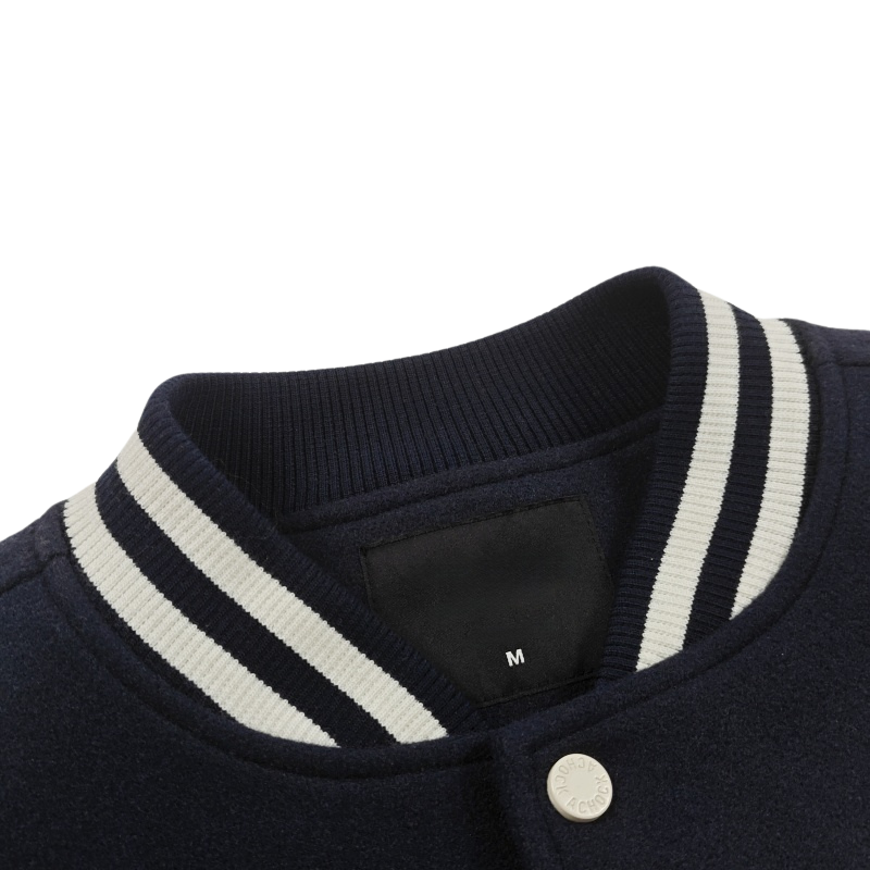 Raglan Sleeve Letter Embroidery Baseball Jacket coat contrast color American hip-hop street style