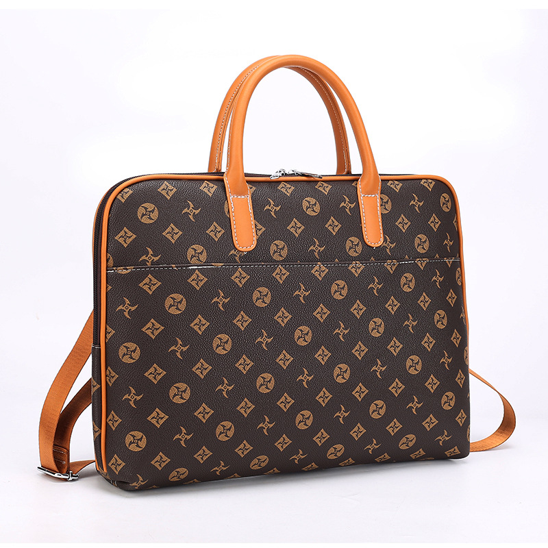 Printed bag handbag business computer briefcase one shoulder crossbody bag women one shoulder document 2025