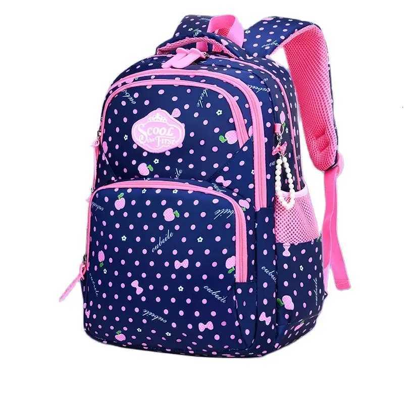 Kid Girl Backpack Student School Bag Fruit Flowers Navy For Children Teenage Schoolbag Primary Waterproof Bookbag Girl Backpack Y250722