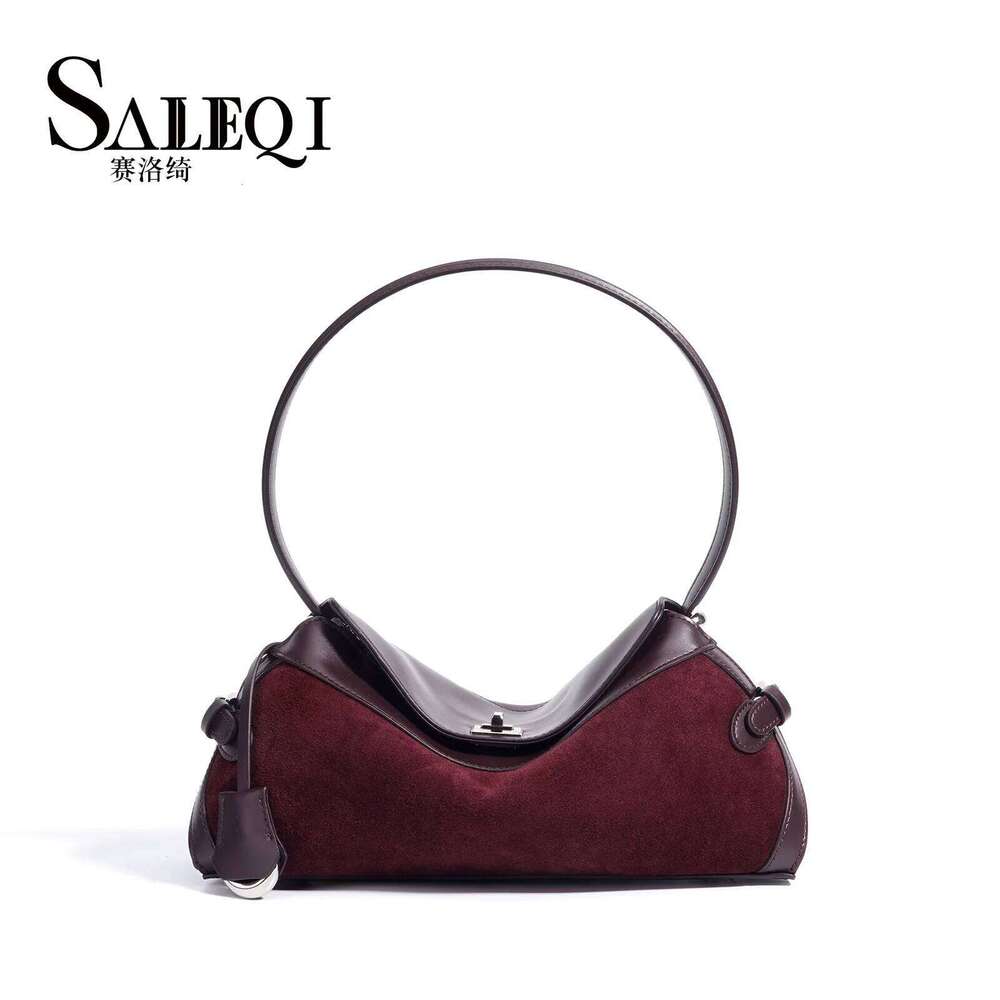 Matte Suede Cow Leather Casual Tote Designer Brand Women's Shoulder Crossbody Bags Genuine Grade New in Handbag Female