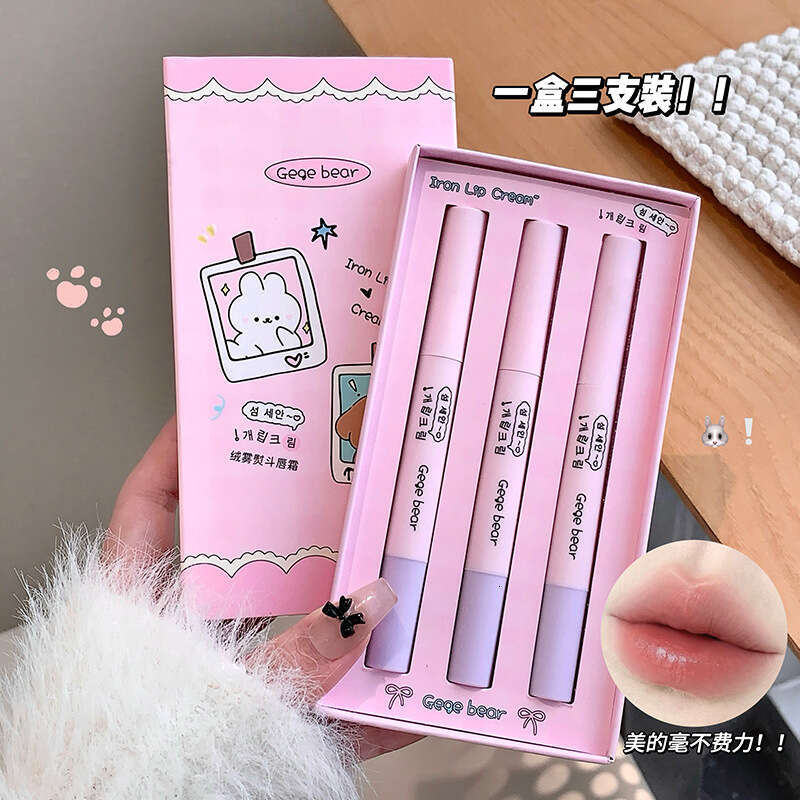 GegeBear Mist Iron Cream Velvet Matte Pseudo No Color Rendering Pure Desire Lip Mud Beauty Makeup Lipstick X250722